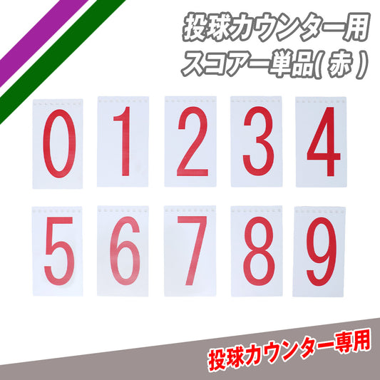 投球カウンター(FTC-1500)用スコアー単品(赤)